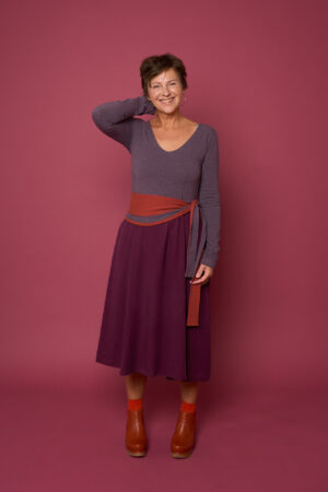 Kleid Tina, lila meliert/beere